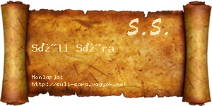 Süli Sára névjegykártya
