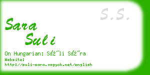 sara suli business card